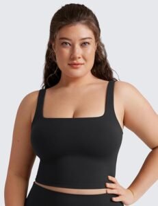 A Longline Sports Bra - Padded Workout Crop Top