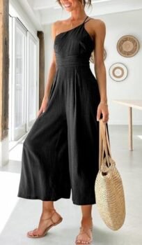 ANRABESS One Shoulder Jumpsuit