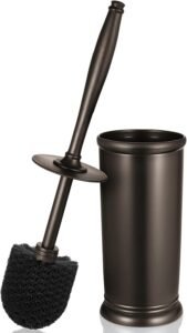 An Elegant Bronze-Finished Toilet Brush & Holder for Refined Bathrooms