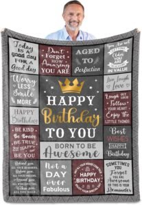 Birthday Throw Blanket for Men