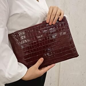 Crocodile Embossed PU leather Oversized Ladies Evening Party Clutches