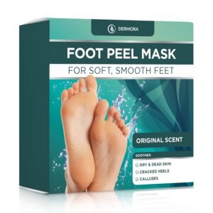 DERMORA Foot Peel Mask 2-Pack - Exfoliating Feet Peeling Mask for Soft Skin