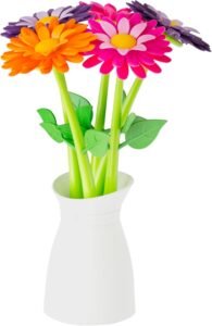 Decorative Writing Set with Matching Floral Holder