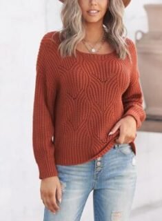 Dokotoo Hollow Knit Sweater