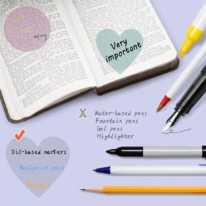 Hommie Transparent Sticky Notes - 480Pcs Morandi Cute Round & Heart Tabs