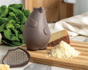 OTOTO Barry The Bear Box Cheese Grater - Compact Stainless Steel Kitchen Tool