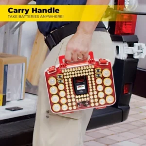 Ontel Battery Organizer Storage Case with Tester