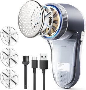 POPCHOSE Fabric Shaver, Lint Remover for Clothes, Electric Lint Shaver with 6-leaf Blades, Sweater Shavers to Remove Pilling for Clothing
