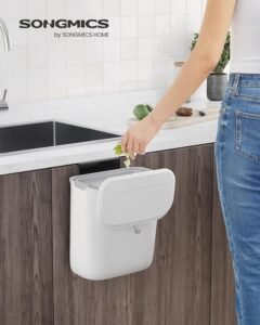 SONGMICS Hanging Kitchen Trash Can