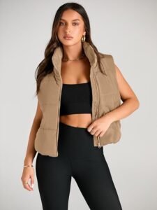 Sleeveless Winter Cropped Outerwear