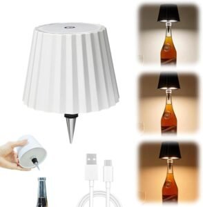 Wireless Bottle Lamp - Portable LED Rechargeable Wine Bottle Light in White