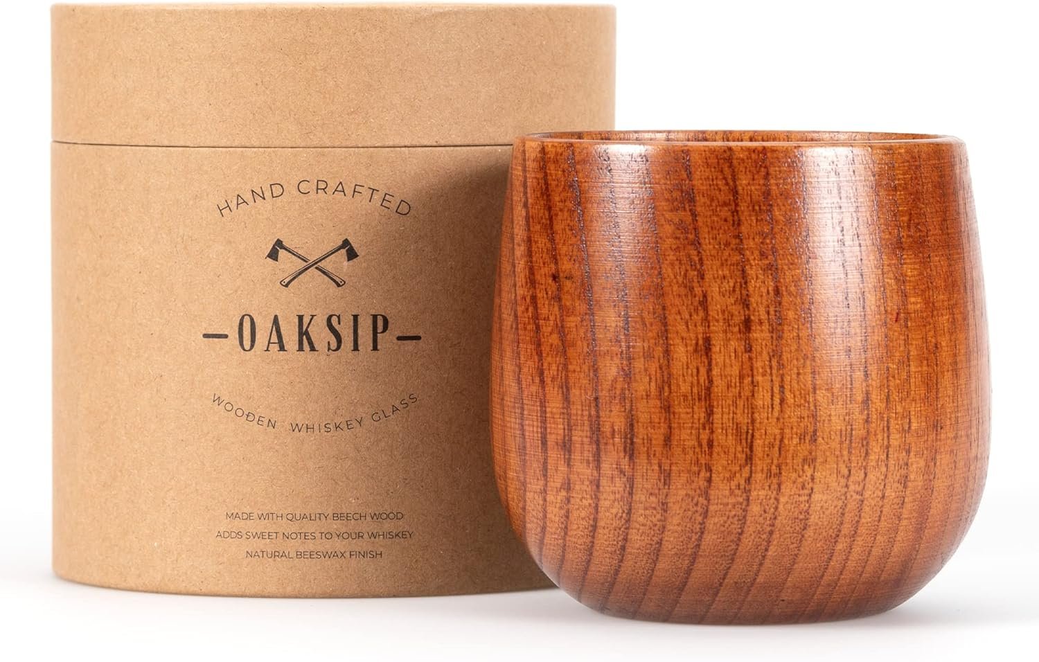 Wooden Bourbon Drinking Glass