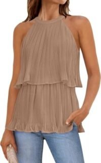 ZESICA Chiffon Tank Tops