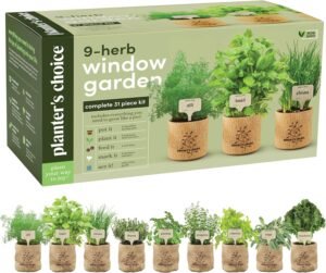 9 Herb Indoor Window Garden Kit - Mother's Day Gift