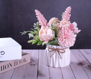 Artificial Potted Flowers Pink