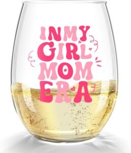 Girl Mom Wine Glass Perfect Funny Gift for Mom on Any Occasion