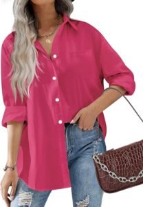 HOTOUCH Women Oversized Button Down Shirts