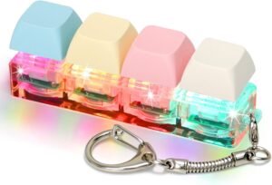65 Must-Have Amazon Gems Selling Out Quick in 2025 – Truly Unique! 72 Keyboard Fidget Toys for Adults Keyboard Clicker with LED Light Keychain Fidget Sensory Fun Toys for Anxiety Decompression (Macaroon1, 4 in 1)