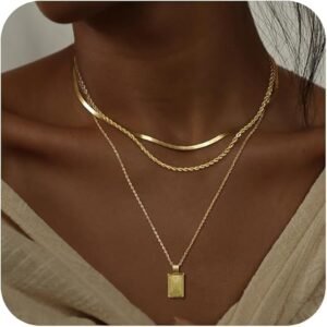Layered Gold Silver Necklaces