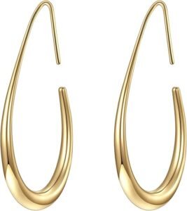 Lightweight Teardrop Hoop Earrings