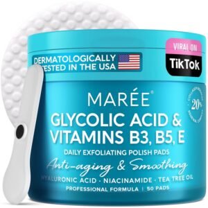MAREE Glycolic Acid Pads - Toner Pads for Face Cleansing