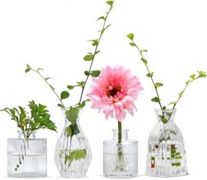 Mapoxy Glass Bud Vases Set of 4