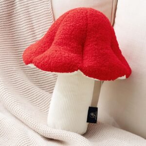 65 Must-Have Amazon Gems Selling Out Quick in 2025 – Truly Unique! 8 Phantoscope Mushroom Shaped Throw Pillow, Teddy Fleece Soft Mushroom Decorative Pillows Cute 3D Shaped Cushion for Couch Sofa Bed Chair, Red,16 x 14 inches