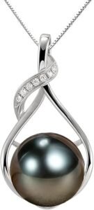 Tahitian Black Pearl Necklace Perfect Gift for Wife, Mom, or Girlfrien
