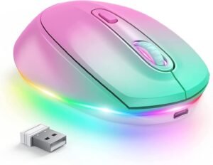 65 Must-Have Amazon Gems Selling Out Quick in 2025 – Truly Unique! 60 seenda Wireless Mouse, Rechargeable Light Up Mouse for Laptop, Small Cordless Mice with Quiet Click LED Rainbow Lights for PC Computer Kids Chromebook Windows Mac, Gradient Purple